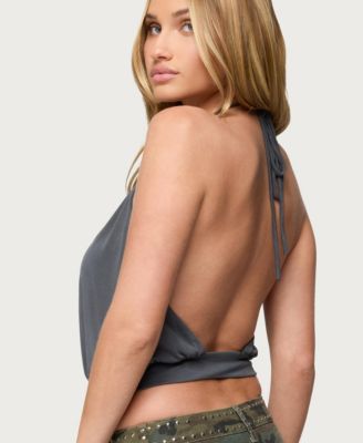 Women's Kammy Draped Backless Halter Top