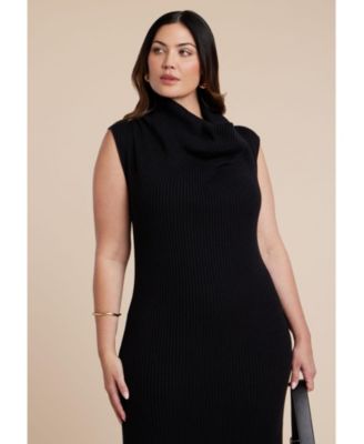 Women's Tall Neck Sweater Dress