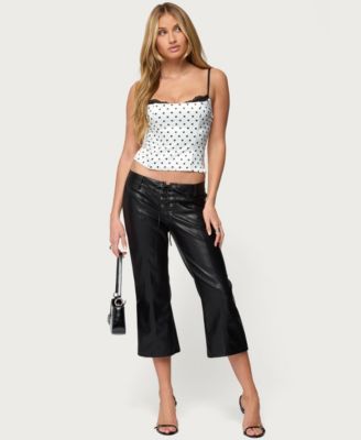 Women's Polka Dot Layered Lacey Bra Corset