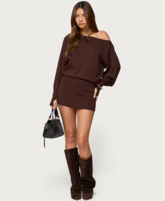 Women's Eve Off Shoulder Knit Mini Dress