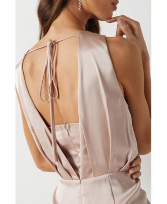 Women's Ruched Satin Bridesmaid Dress