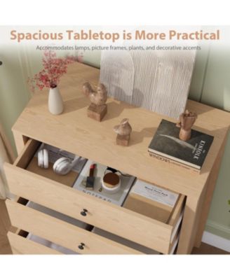 Modern 5-Drawer Dresser, Simple Wooden Chest with Deep Drawers, Space-Saving Storage for Bedroom, Living Room, Hallway