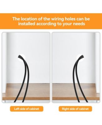 70" Tall Farmhouse Coffee Bar Cabinet Kitchen Hutch Storage with Sliding Barn Door Tall Sideboard Buffet Cabinet