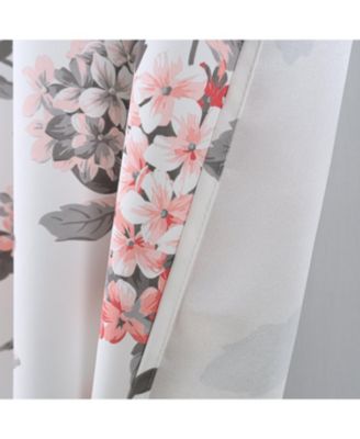 100% Polyester 200 GSM Hydrangea Printed Blackout Grommet Curtain Panel 54" x 84"