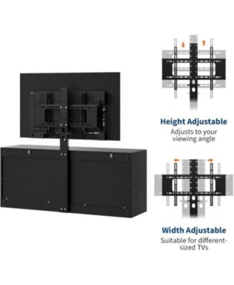 Modern TV Stand with Mount, 55 Inch Entertainment Center with 9 Drawers, Adjustable Height Media Console for TVs Up to 85 Inch