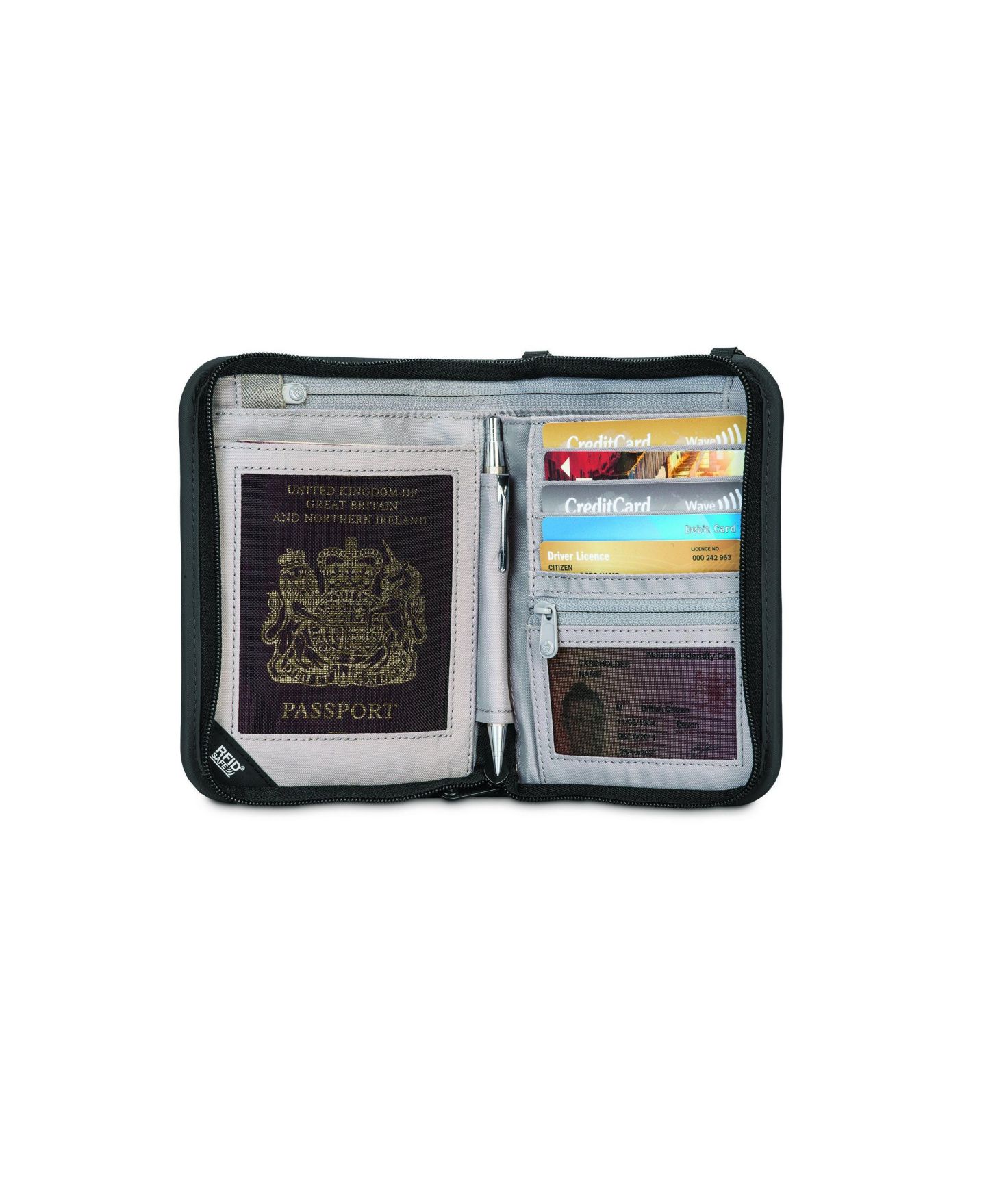 Кошелёк Pacsafe Rfidsafe V150 Anti-theft Blocking Compact Passport, цвет: Чёрный — фото 4