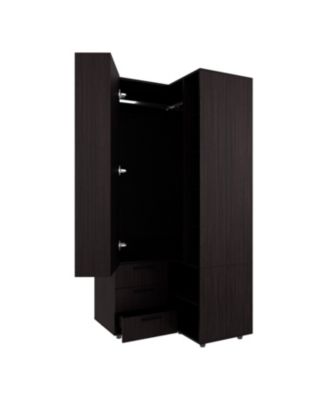 Thatcher Armoire- wardrobe, shoe storage, Open Storage and 2 - drawer