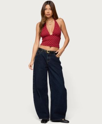 Women's Blaire Polka Dot Halter Top