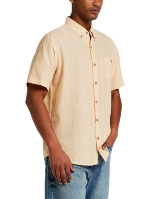 Men's Short-Sleeve Vertical Dobby Striped Shirt