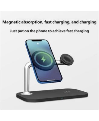 3-in-1 Magnetic Wireless Charger - Phone Stand Compatible with Apple iPhone 12/13 Wireless Chargers