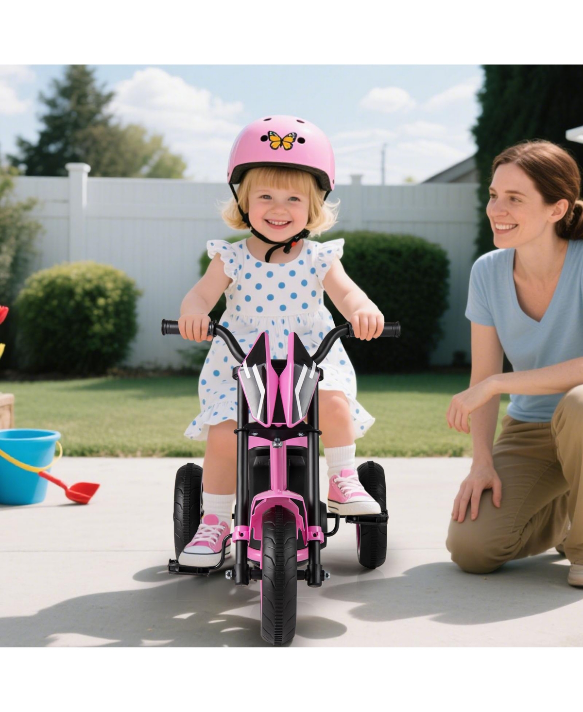Slickblue Toddler 3-Wheel Tricycle Bike with Pedals for Forward and Reverse