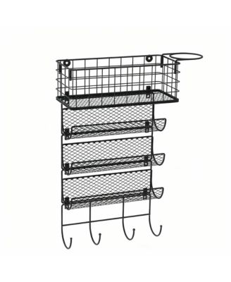 Wall-Mounted Hair Tool Wall Rack with Heat Safe Rack for Styling Tools