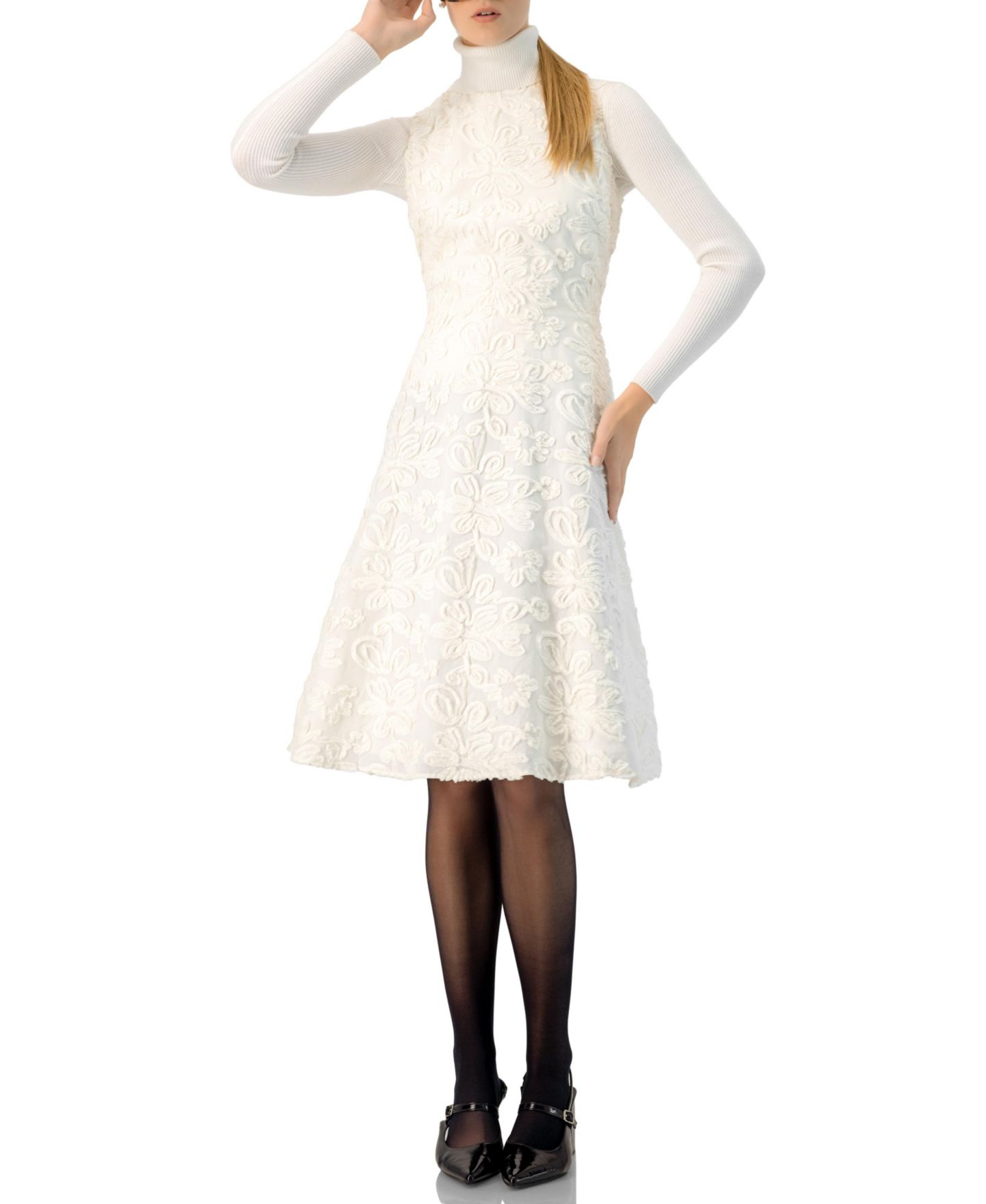 Женское платье Ivonne Sleeveless Midi Sheath, цвет: Слоновая кость — фото 3