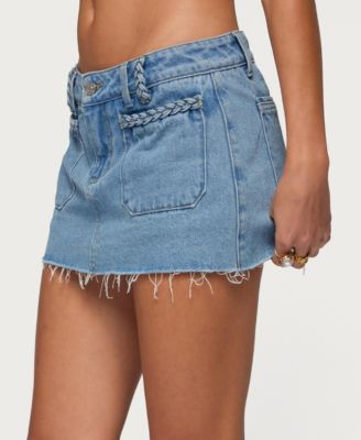Women's Gloriana Braided Denim Mini Skort
