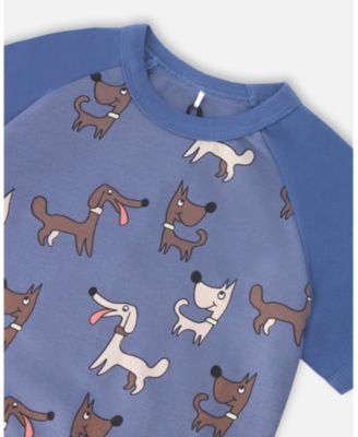 Baby Boys Cotton Two-Piece Pyjama Set Dog Print