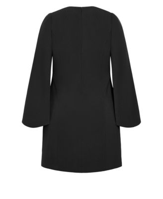 Plus Size Amaya Cape Sleeve Mini Dress