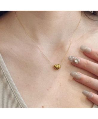 Pebble Heart Pendant Necklace