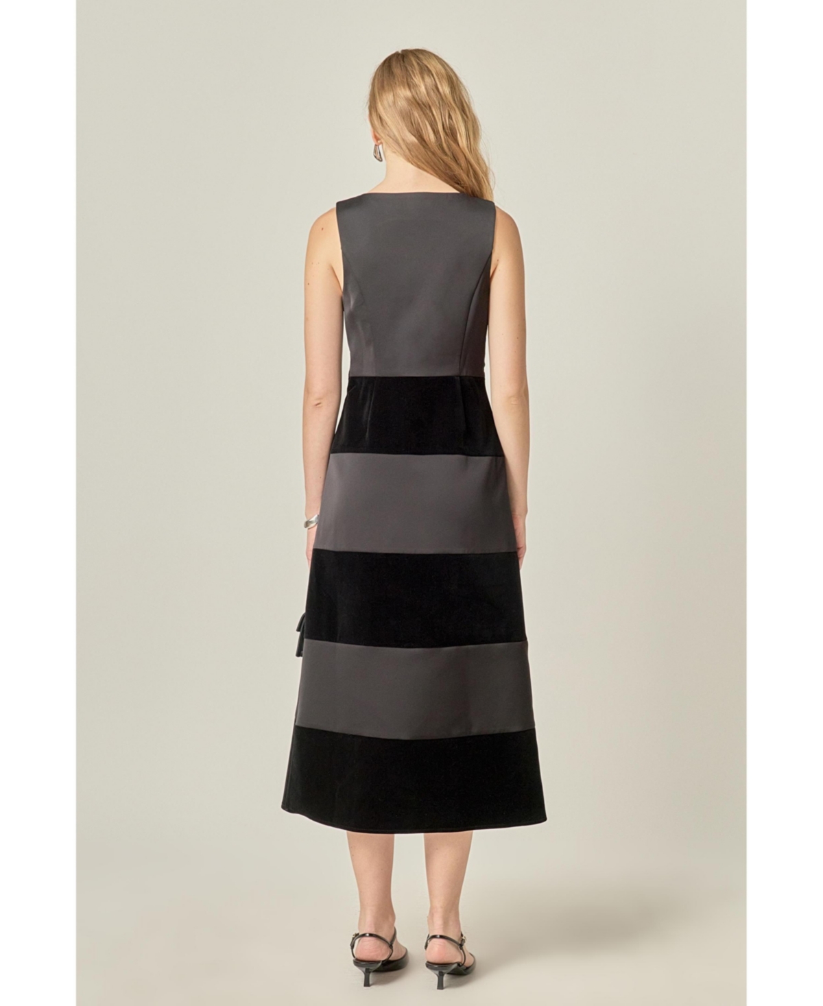 English Factory Women's Velvet Satin Combo Maxi Dress