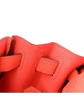 Kelly 28 Handbag Pink Clemence with Palladium Hardware