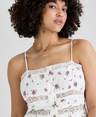 Women's Printed Cotton Sleeveless Maxi Dress