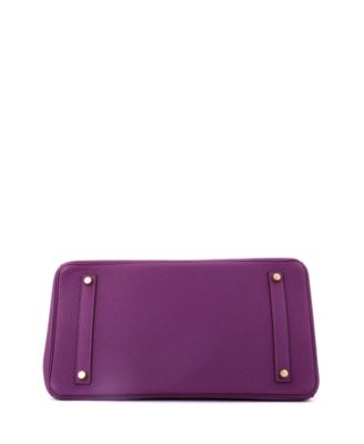 Birkin 35 Handbag Purple Togo with Gold Hardware