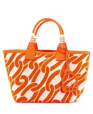 25 Sac Steeple Tote Printed Toile with Leather