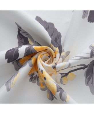 100% Polyester 200 GSM Hydrangea Printed Blackout Grommet Curtain Panel.