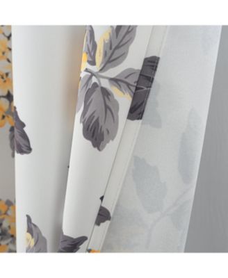 100% Polyester 200 GSM Hydrangea Printed Blackout Grommet Curtain Panel.