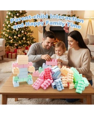 Educational Building Blocks Toy Set for Toddlers, 64 Pieces