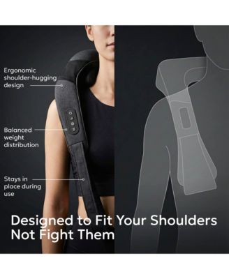 Wave Heated Neck & Back Massager with Heat, Cordless and Hands-Free