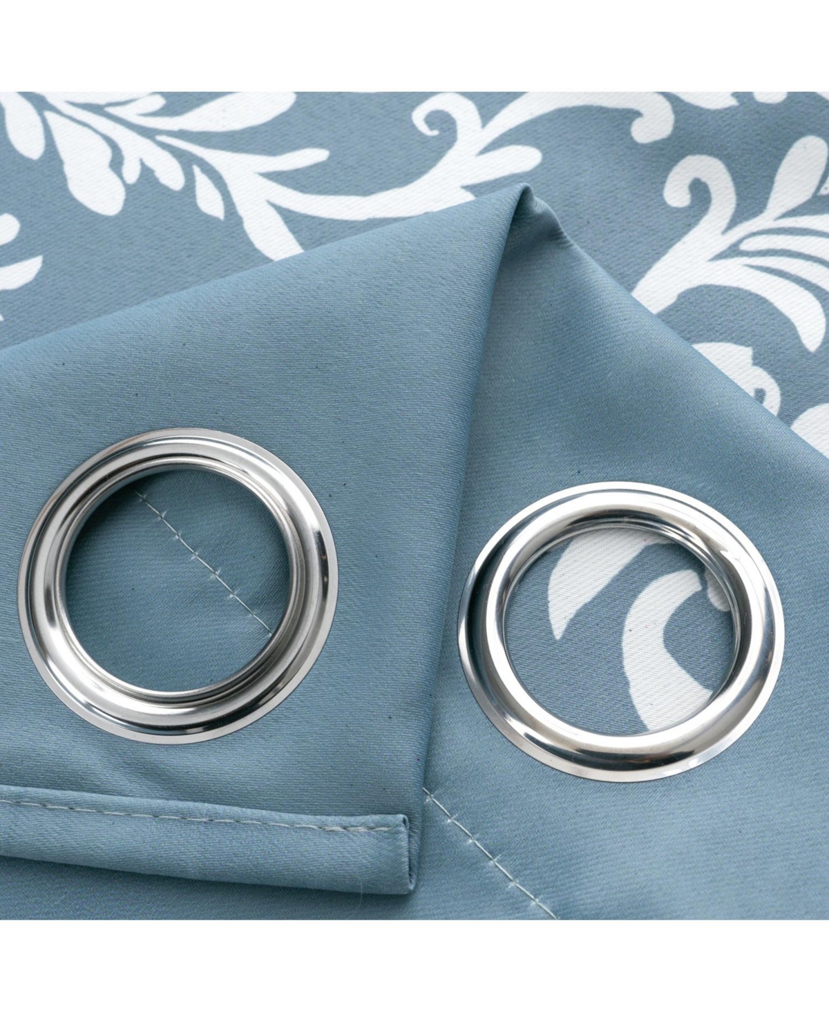 Olivia Gray 100% Polyester 190 Gsm Cressida Reversible Blackout Grommet Curtain Panel