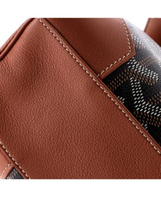 Mini Saigon Top Handle Bag Coated Canvas with Leather