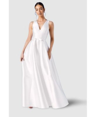 Women's Bow-Waist Maxi Wedding Dress