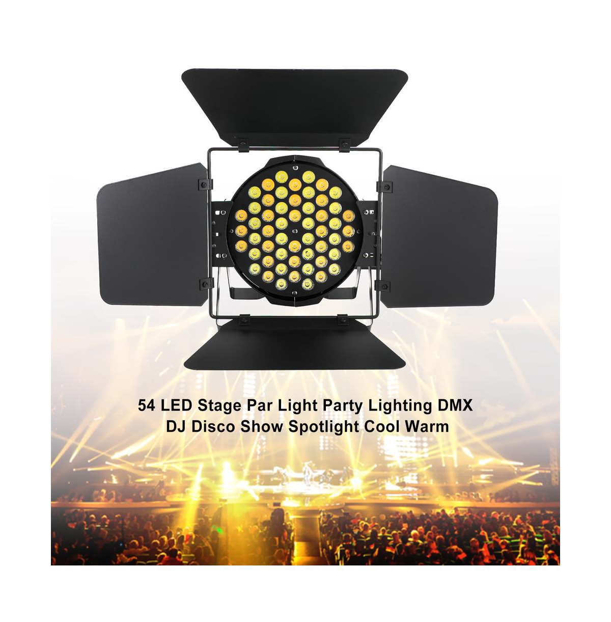 Artudatech 110W Stage & Studio Par Light with 54 LEDs, Adjustable Cool/Warm White, Dmx Control