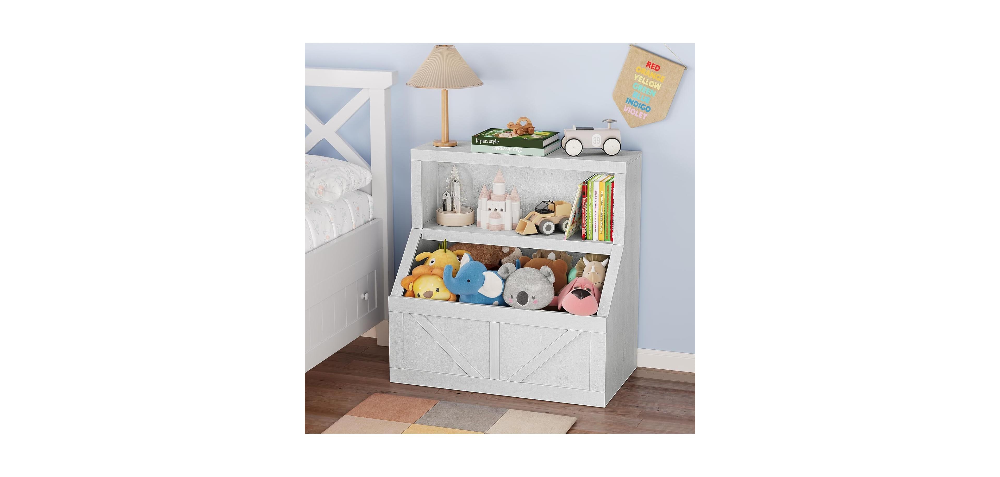 gaomon Kids Bookshelf and Toy Storage – Wooden Toddler Bookcase with Large Cubbies, Organizer Cabinet