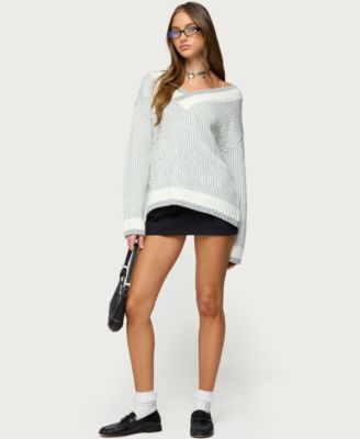 Women's Lila V Neck Cable Knit Sweater