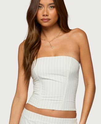 Women's Maeve Pinstripe Strapless Corset