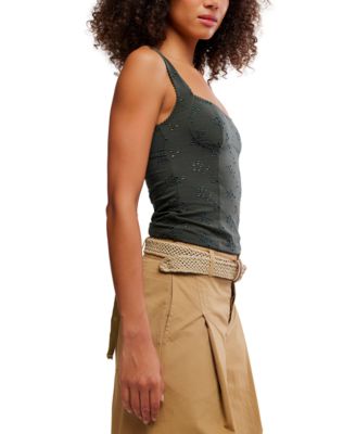 Women's Full Bloom Eyelet Tank Top