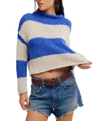 Women's Opal Rugby Stripe Rolled Neck Sweater
