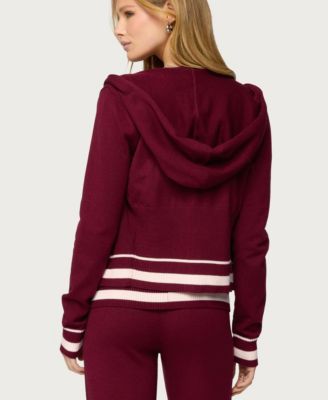 Women's Kaliya Stripey Knit Zip Up Hoodie