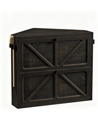 Double-Tier Rustic Bread Box for Kitchen, Corner Fit, Large Capacity