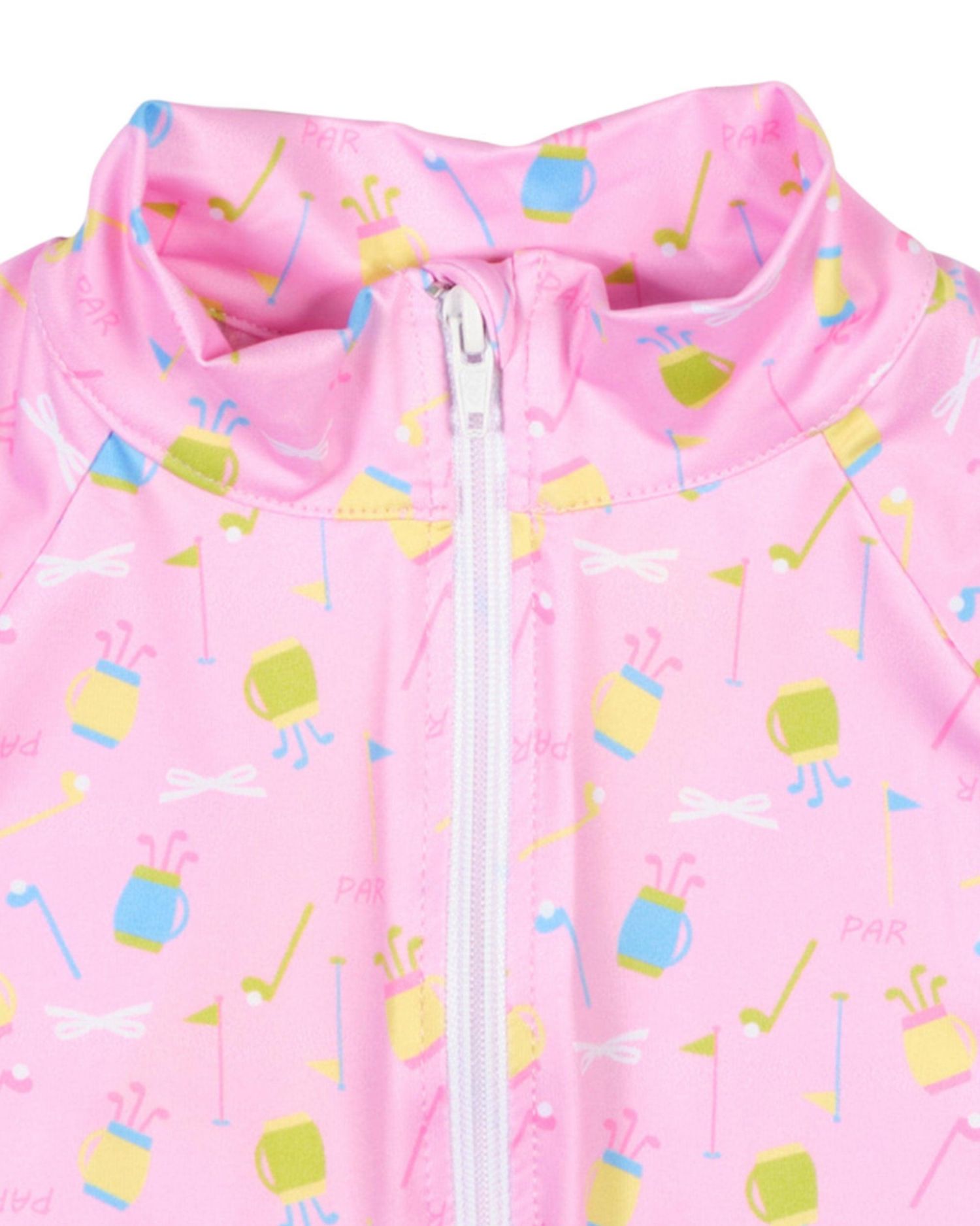 Big Girls Golf Print Performance Knit Jacket