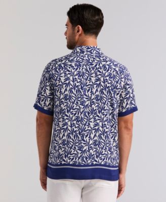 Men's Twill Leaf Print Shirt