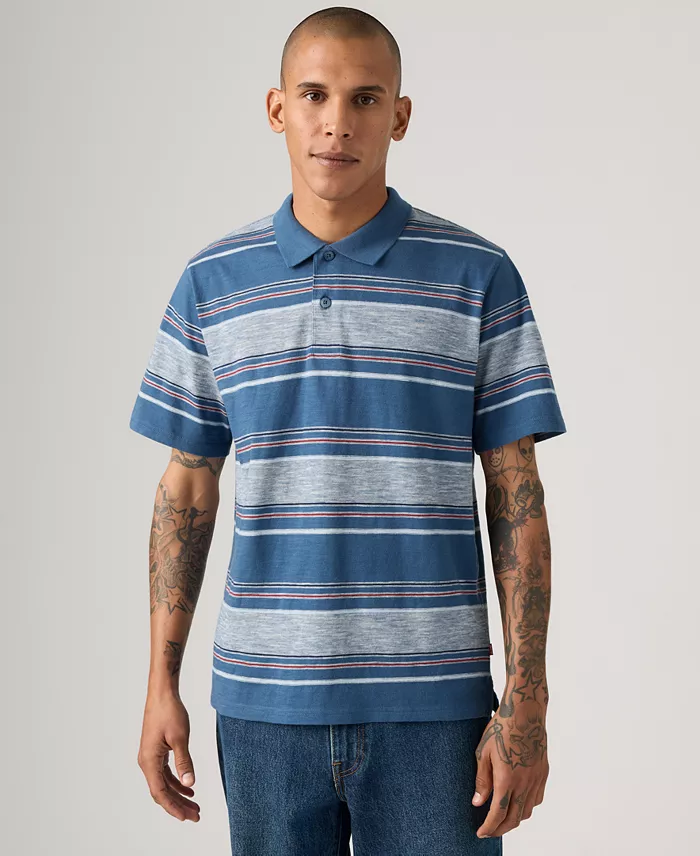 Men's Merritt Striped Collared Polo Shirt - thumbnail 6