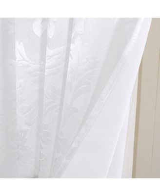 100% Polyester 200 GSM Dyson Embossed Blackout Grommet Curtain Panel 54" x 84" White