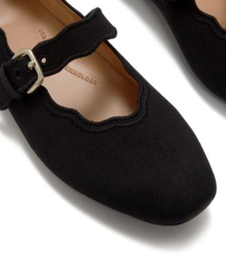 Women's Delicato Wave Edge Canvas Mary Jane Flats