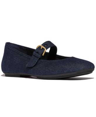 Women's Delicato Denim Mary Jane Flats