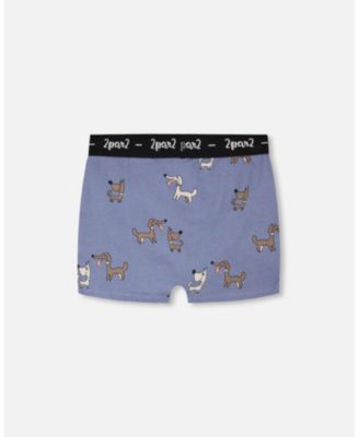 Little and Big Boy Cotton Boxer Dog Print