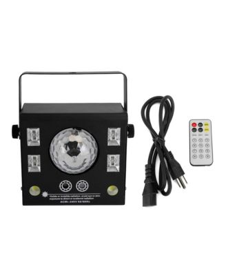 50W Party Light, 4-in-1 Magic Ball, Laser, Strobe & UV Effects with DMX Control