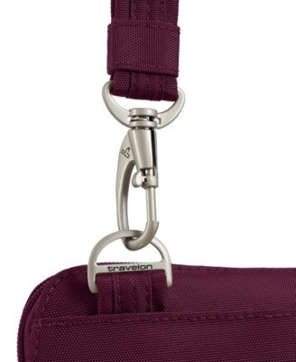 Anti-Theft Classic Slim Double Zip Crossbody Bag